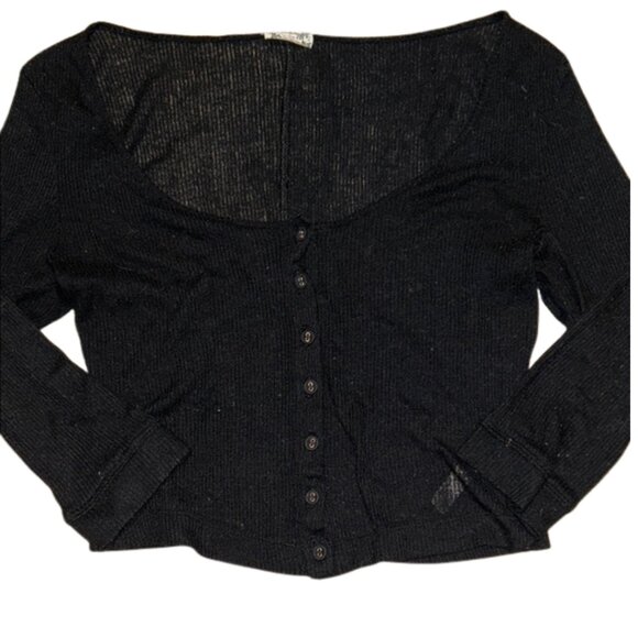 Free people intimately size small cropped button up top - Picture 1 of 6